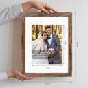 Hongkee 11x14 Picture Frame Set of 2, Made of Real Glass and Rustic Brown Wooden Frame, Display 8x10 Pictures with Mat or 11 x 14 Posters without Mat for Wall Mounting, Gallery Photo Frames