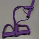 21 Fitness Resistance Bands-4 Tube Pedal Ankle Puller - 2023 New Sit up Leg Stretch Rope Exercise Bands with Handles, Stretching Workout Fitness Bands for Arm Weights Exercise Equipment (Purple)