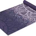 Gaiam Print Yoga Mat, Non Slip Exercise & Fitness Mat for All Types of Yoga, Pilates & Floor Exercises (Purple Lattice)