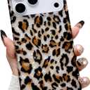 Changjia for iPhone 17 Pro Max Leopard Print Case,Cute Luxury Sparkle Translucent Clear Vintage Cheetah Print Soft TPU Silicone Protective Phone Case for Girls Women for iPhone 17 Pro Max 6.9",Cheetah