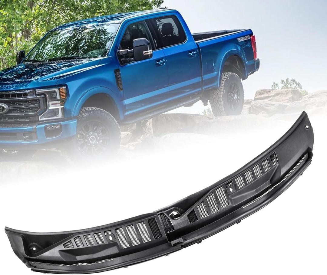 Windshield Wiper Cowl Panel Grille Compatible with 2017-2022 Ford F250 F350 F450 F550 Super Duty Left and Right Side Front Window Cover Insert Panel # HC3Z-25022A68-AB HC3Z-25022A69-AC