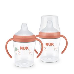 NUK Perfect Match Learner Cup, 5 oz, 2 pack – Soft Spout, EasyGrip Handles, BPA Free, Spill Proof Transition Sippy Cup