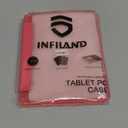 INFILAND Compatible with iPad (A16) 11th Generation 11 Inch 2025 Case, iPad 10th Generation Case 2022 10.9 Inch 2022, Crystal Clear with Slot for Pencil & Charging Adapter, Rose Pink (Watermelon Red)