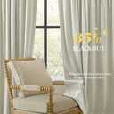 P Pothuiny Ivory White Blackout Velvet Curtains 96 Inches Long 2 Panels, 52"W x 96"L