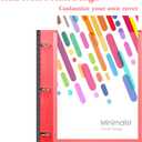 INFUN Telescoping 3 Ring Binder - 12 PCS, Flexible Round Binder with Customizable Front Cover and Clear Catalog Pocket, Holds 8.5x11 inch Paper