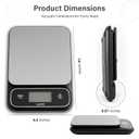 Lauff Digital Food Scale, Weighs Scale, Kitchen Scales, Food Scales messaures in Grams and Ounces with 0.01oz/1g Precise, Waterproof Kitchen Scale for Baking & Meal Prep with LCD Display (0.1g/5KG)