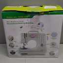 Kids Sewing Machine with 12 Built-in Stitches, 2-Speed Foot Pedal, 32-Color Sewing Thread Kit, Sewing Supplies Compatible, Sewing Machine Table Fit, Mini Electric Tool for Home Mending & DIY Crafting