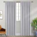 BGment Rod Pocket and Back Tab Blackout Curtains for Bedroom - Thermal Insulated Room Darkening Curtains for Living Room, 2 Window Curtain Panels (52 x 90 inch, Light Grey)