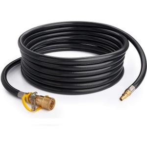 GASPRO 20ft RV Propane Quick Connect Hose - Low Pressure Extension Hose with 1/4" Disconnect Fittings - Ideal for Gas Grills, Griddles, Stoves, Fire Pits