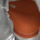 DII Classic Woven Tabletop Collection, Indoor/Outdoor Placemat Set, Round, 15" Diameter, Orange, 6 Piece