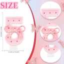 Pink Glitter Bow Cake Candles,2nd Birthday Candles,3.5 inch Large Size Pink Macaroon Number Candles Cake Topper Decorations for Kids Girls Adults Birthday Wedding Anniversary Party Supplies