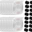Brand 16 Pack Replacement Filters & 16 Pack Replacement Pre-Filter Sponges for Veken 95oz/2.8L Bellflower Pet Fountain Cat Water Fountain Dog Water Dispenser