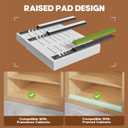 Seinloes 2 Pack Expandable (15.1"-26.3") Pull Out Cabinet Organizer 21" Deep With Raising Pad for Framed Cabinets,Upgrade 3 Slide Rails Slide Out Drawers,No Drill Roll Out Shelves Adhesive,White
