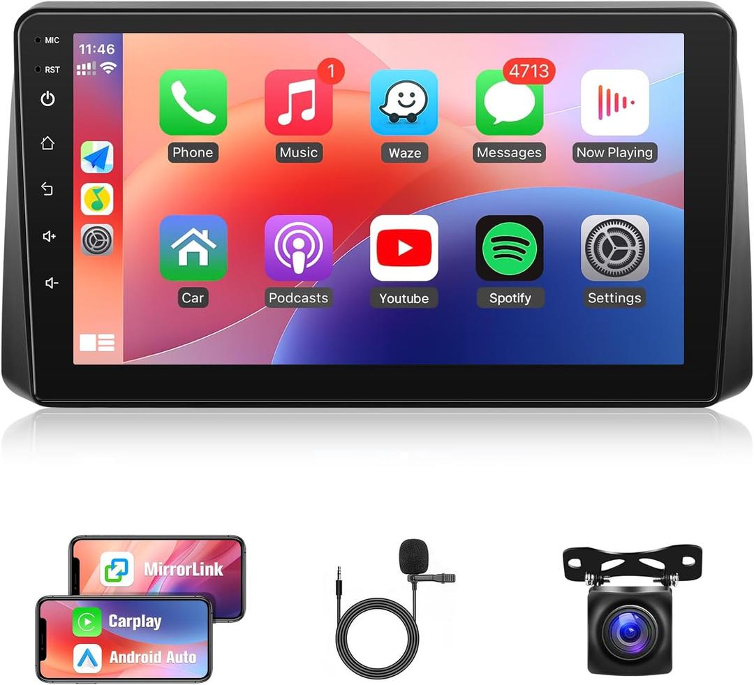 Naifay Android Car Stereo for Dodge Grand Caravan 2011-2020 Chrysler Town&Country 2011-2016 Grand Voyager 2011-2015, 9inch Touch Screen for Caravan with Wireless CarPlay Android Auto BT GPS SWC WiFi