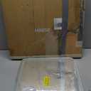 MINISO Vanity Mirror with Lights, 9.8" x 11.8" LED Makeup Mirror, Light & Brightness Adjustment, Smart Sensor, Aluminum Alloy Metal White Frame, with 5X Magnifying Glass (Round-angle)