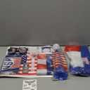 Soccer Fan Set, Fan Gear Kit with American Flag, Glasses, Face Paint, Wristband, Clapper, Scarf and Horn for Stadiums, Watch Parties and Sports Events