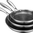 Nonstick Frying Pan Set 3-Piece, 8&10&12 Inch Nonstick Frying Pans Set, Professional Frying Pans with Stay-Cool Handle, Dishwasher and Oven Safe, Compatible with All Cooktops