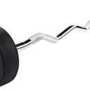 Body-Solid Rubber Coated Fixed Weights Curl Barbells - Weighted Bar for Weightlifting Exercise, Bodybuilding, Strength Training, Squat Rack & Bench Press