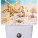 Oeaskly Starfish and Seashells Beach Night Light,Night Lights Plug into Wall for Boys Girls, Led Lights Indoor Home Decor 0.5W Nightlight Sleep Friendly