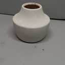 White Ceramic Flower Vase, 5.3 in White Rustic Farmhouse Vase, Small Handcrafted Weathered Pottery Vases, Decorative Terracotta Vases for Flower, Living Room, Centerpieces, Table, Home Decor