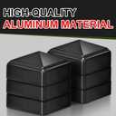 Pelopy 4 Pcs 2" x 2" Black Aluminum Pyramid Post Caps for Wooden or Metal Fence Posts, Weatherproof Decorative Pyramid Covers for Decks, Mailboxes, and Corridors