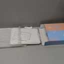 deweisn Folding Lighted Makeup Mirror with 72 LEDs 3 Colors Light Modes USB Rechargable 1800mA Batteries Portable Ultra Thin Compact Vanity Mirror Dimmable Travel Mirror (White)