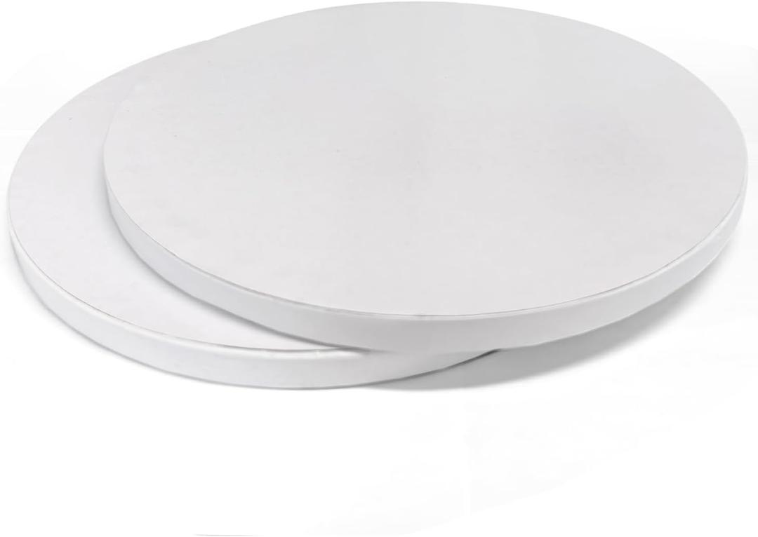 2 Pieces Cake Drums 10 Inch, Cake Boards 10 Inch Round, 1/2" Thick Cardboard, for Wedding Party and Pizza Desserts