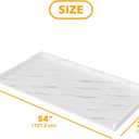 SpaceAid Washer Dryer Countertop, Laundry Wood Shelf Topper with Edge, 54" Width x 27.5" Depth Cover Guard Organizer for Washer and Dryer Laundry Hamper Counter Storage Organization (White Marble), Large