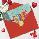 6 x Valentines Cards for Daughter | Funny Daughter Valentines Cards Gifts from Dad Mom Parent with Printed Message Inside