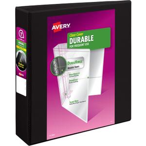 Avery Durable View 3 Ring Binder, 3 Inch Slant Rings, 1 Black Binder (17041)