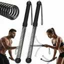 Cordless Ropeless Weighted Battle Rope Sticks, Portable Home Gym Workout Exercise for Full-Body Strength Training, Durable Fitness Accessories with Smooth Flow Design, Ideal for Indoor Cardio (Black)