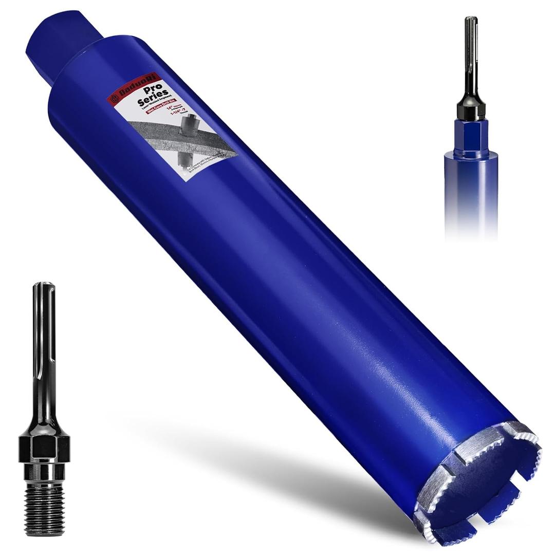 3" Concrete Core Drill Bit with SDS Max Adapter (1-1/4"-7 Thread) - 14" Cutting Depth & Upgraded Welded Teeth Core Bits for Concrete with Rebar, Brick, Masonry,Stucco,Mortar,Wet Coring