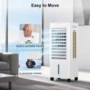 PNTCK 25inch 3-IN-1 Evaporative Air Cooler with 8L Large Tank, Ice Boxs, 3 Speeds, 12H Timer, Swamp Coolers Fan for Garage