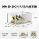 Pinkpum XXL Larger Shoe Storage Boxes Fit Size 14, Clear Plastic Stackable Shoe Organizer 12 Pack Sneaker Storage for Sneakerheads Shoe Containers