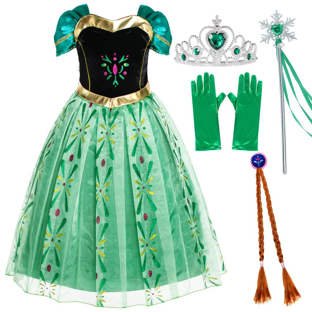 Party Chili Princess Costumes Birthday Dress Up for Little Girls, 5-6 Y