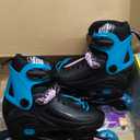 MammyGol Adjustable Inline Skates for Kids Youths Adults, All Wheels Light Up, Indoor and Outdoor Blades Roller Skates for Boys Girls Teen Beginners (X-Large - Adult (6-8 Men/7-9 Women), Teal)