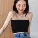 Crop Top, Black, Size XL