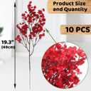 Hananona 10 Pcs 4th of July Flowers Artificial Babys Breath Fake Silk Patriotic Flowers for Independence Day Home Decor Floral Arrangement Table Centerpieces (10, Mix)