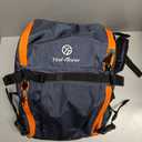 Ski Boot Bag Backpack, 50L Large Capacity Water-Resistant Padded Ski Travel Bag & Snowboard Boot Bag for Ski Boots, Helmet, Goggles, Clothes, Gloves, Snowboard Gear (Dark Blue)