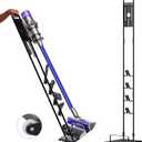 Foho Vacuum Stand Compatible for Dyson V15 V11 V10 V8 V7 V6 with Wheels,Metal Storage Bracket Stand Holder Compatible for Dyson Handheld Cordless Vacuum Cleaners & Accessories & Attachments