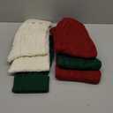 Fesciory Christmas Stockings, 6 Pack 18" Large Knit Stocking & Decor for Family Holiday Xmas Party Gift, Burgundy&Ivory&Green