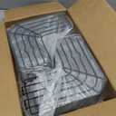 Corner Shower Caddy Tension Pole, 4-Tier Stainless Steel Rustproof Bathroom Shower Organizer47-114Inch Height Adjustable Shower Shelves, No-Drill Required Black