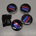 4PCS M 3 Color Wheel Center caps with Same Logo tire Valve caps Cover Original Vehicle Replacement 2.7in/68mm Center Wheel hub Rim Cover