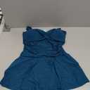 Aqua Eve One Piece Swim Dress Tummy Control Swimsuit with Skirt Modest Bathing Suit Vintage Swimdress (X-Large, Teal)