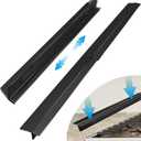 Stove Gap Covers - Stainless Steel,Stove Gap Filler,Stove Gap Guards,Oven Gap Filler, Heat Resistant and Easy to Clean Easy retractable Length 13.8" to 27.5" Stove Guard Between Stove And Counter (Black)
