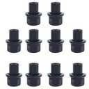 10 Pack Two-Piece 28mm Sleeve Wheel Lug Nuts Fit for Heavy Duty Semi Trucks with Hub Piloted Steel Dual Alcoa Aluminum Wheels, M22x1.5 Flanged, 33mm Hex, 26mm Bolt Hole, Black, Torque 450-500 ft-lbs