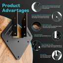 10 PCS Heavy Duty Black Hurricane Ties for Rafters,13 Gauge Roofing Hurricane Straps Thickness 2.2mm Fit 2x4,2x6,Hurricane Truss Hangers,Rafter Brackets,Hurricane Brackets,Joist Hanger,Hurricane Clips