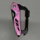 Pink Multitool Carabiner, Stocking Stuffers Gifts for Mom Women Wife, 6-in-1 Keychain Multi Tools with Window Breaker, Bottle Opener and Screwdriver, EDC Gear Gadget for Camping Hiking