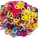 TVINLIK 350 PCS Multicolor Cotton Hair Ties Small Baby Hair Elastics for Kids and Girls, No Crease Finger Ponytail Holders (20 Colors)