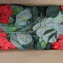 8 Bundles Artificial Geraniums Flowers for Outdoors Summer Mother's Day Derby Day Decor, Fake Cemetery Flowers Silk Red Flower UV Resistant No Fade Faux Plant for Porch Garden Home Planter Patio Decor